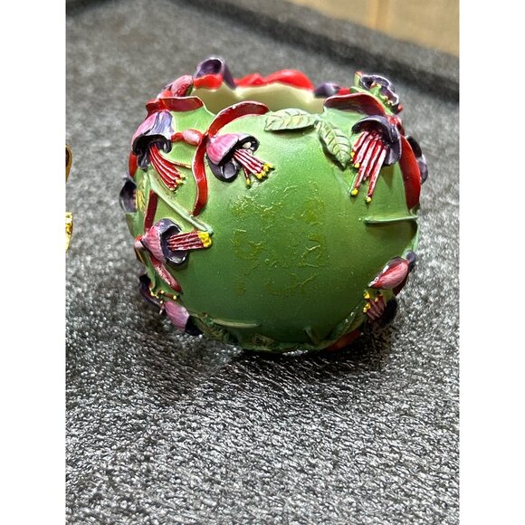 House of Faberge Franklin Mint Egg Jewels in the Garden Hummingbird w/Gold Base - Picture 9 of 10